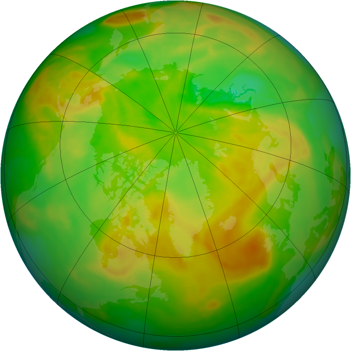 Arctic ozone map for 05 June 2015